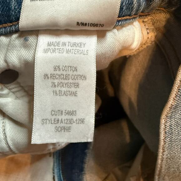 Agolde Sophie High Rise Skinny Distressed Jeans Size 28 Stretch - Picture 8 of 10